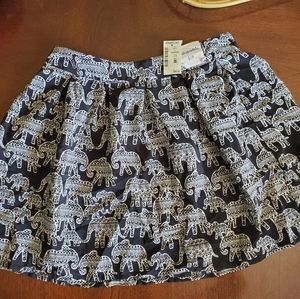 NWT Elephant Print Skater Skirt Small